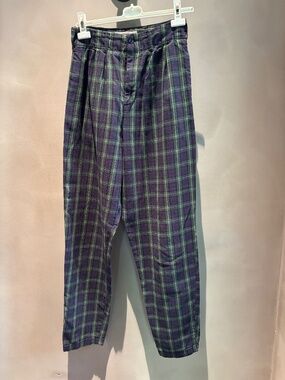 GAP Vintage Plaid Straight Legged High Rise Pants